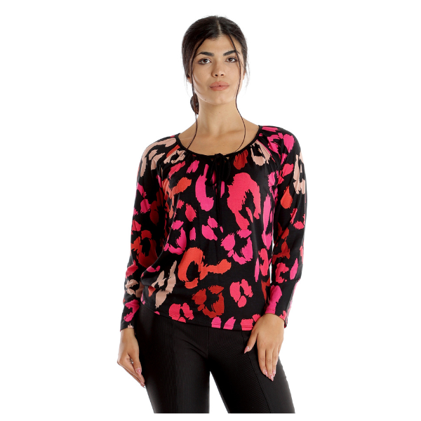Poza produs Bluza ie CI23082 SIZE negru & ciclame, Cesy | marimea XXXL