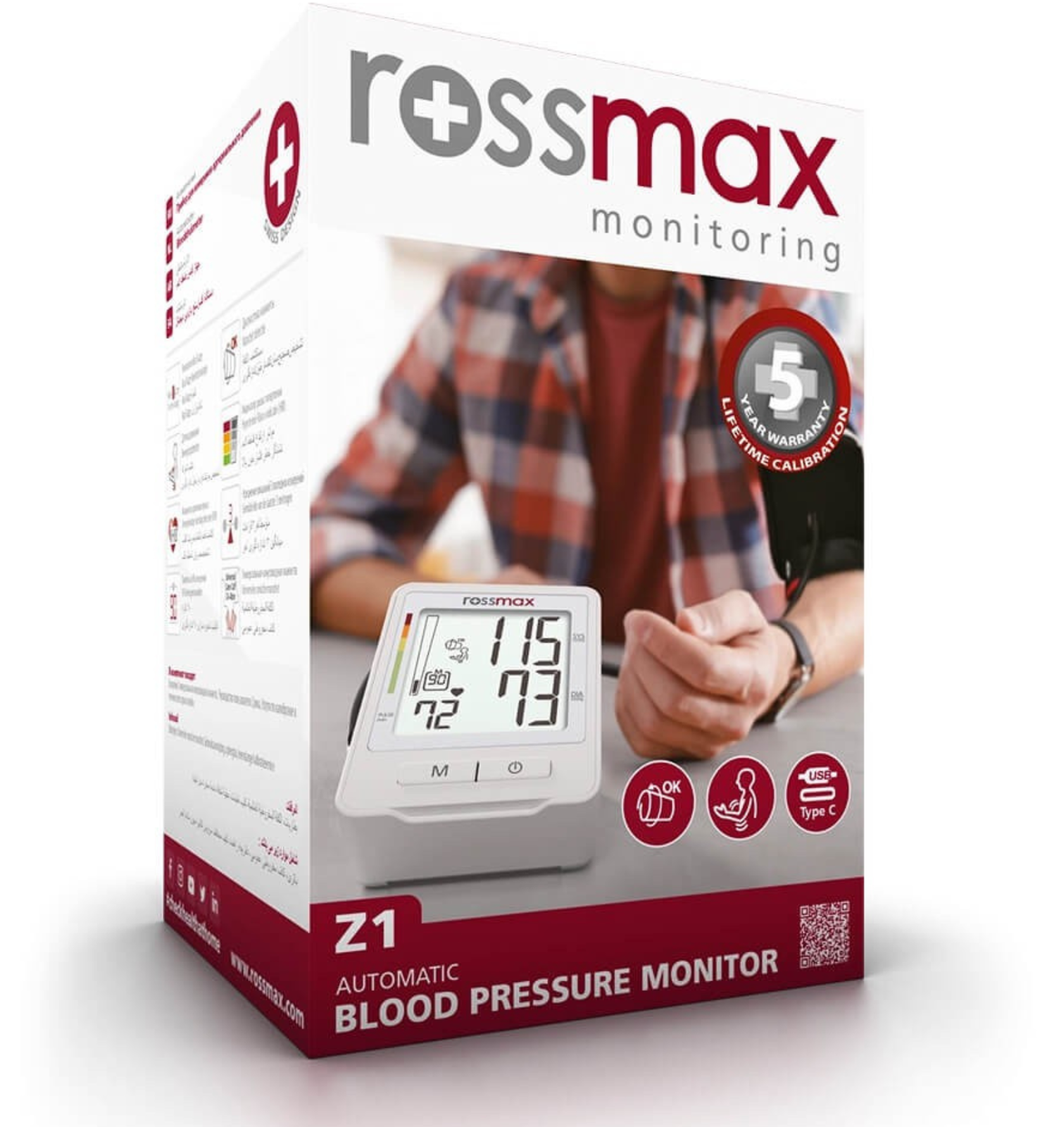 Poza produs Tensiometru electronic pentru brat Z1, Rossmax | 1 buc