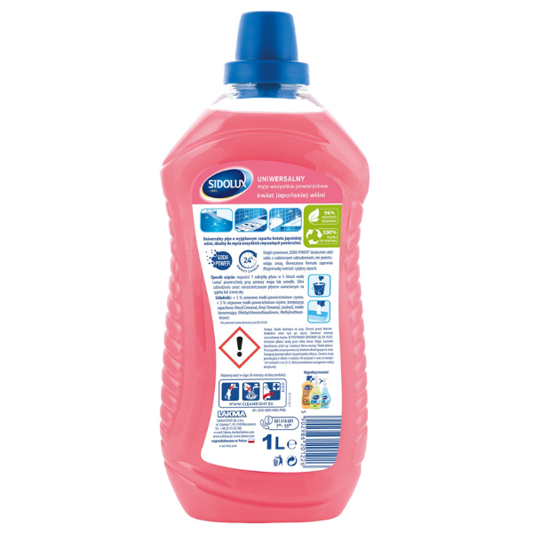 Poza produs Detergent Suprafete lavabile Japanese Cherry Sidolux Universal, Lakma | 1 L