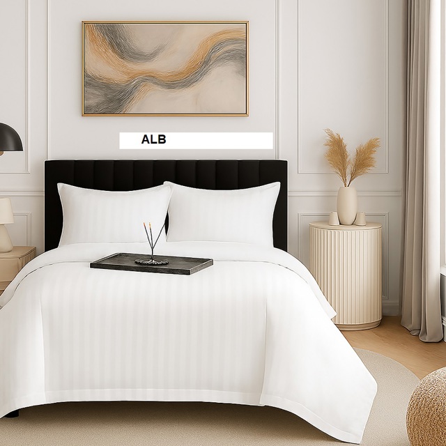 Poza produs Lenjerie de pat DAMASC alb 230x260 cm, Ralex | 1 buc