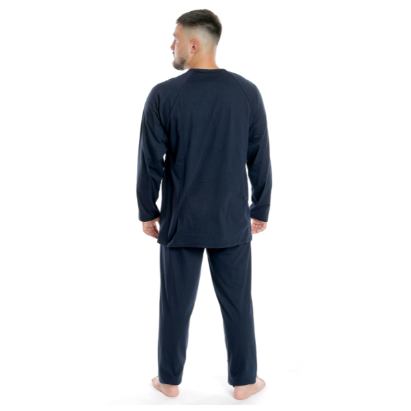 Poza produs Pijama barbati AT2349 bleumarin/alb imprimat, Andana | marimea M
