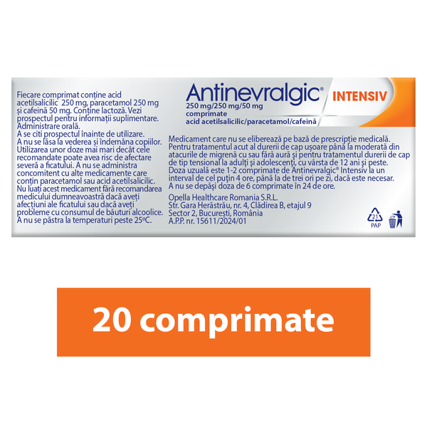 Poza produs Antinevralgic Intensiv, Opella Healthcare | 20 comprimate