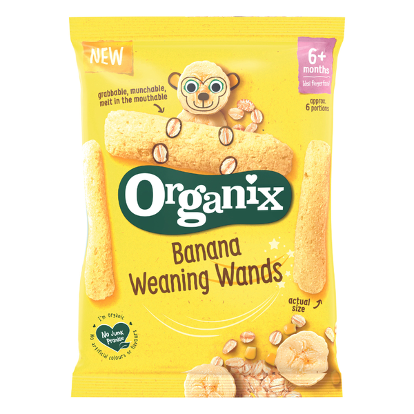 Poza produs Baghete Bio din porumb si ovaz cu banana, + 6 luni, Organix | 25 g