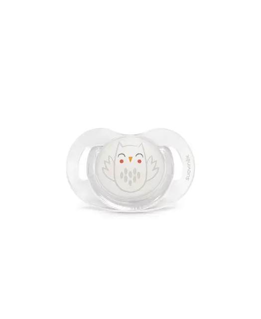 Poza produs Suzeta silicon orto SX Pro 0-6L Bufnita bej, Suavinex | 1 buc
