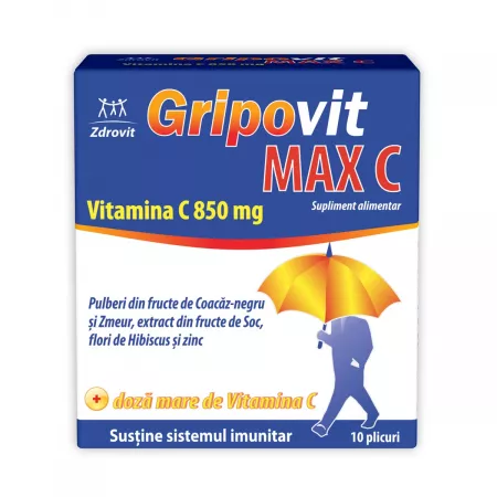 Poza produs Gripovit Max C, Zdrovit | 10 plicuri