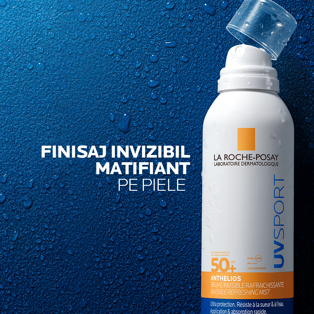 Poza produs Anthelios UVSport spray invizibil de corp SPF 50+, La Roche-Posay| 200 ml