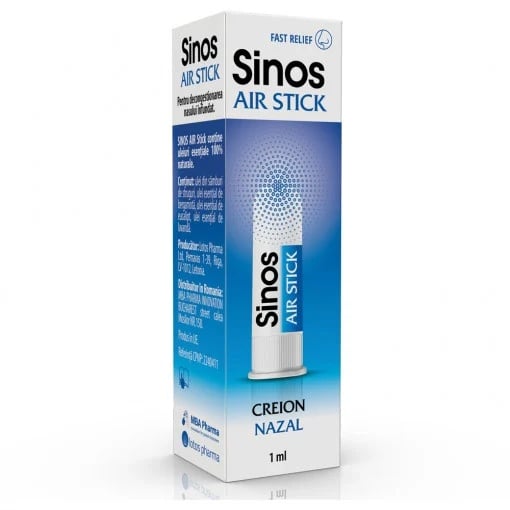 Poza produs Creion nazal Sinos Air Stick, MBA Pharma | 1 ml