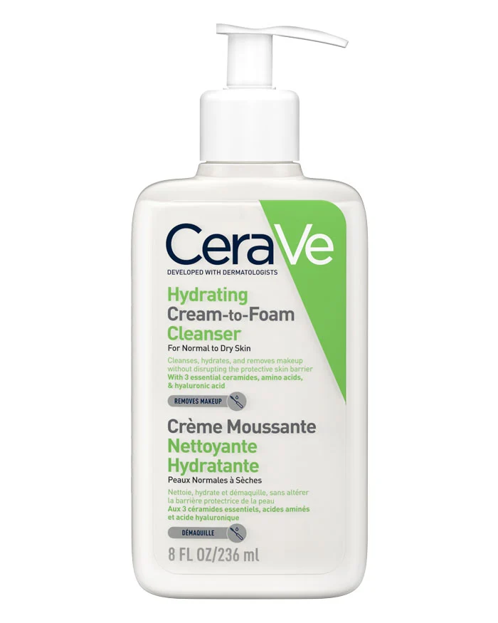 Poza produs Cerave Crema de curatare spumanta si hidratanta ten nomal-uscat | 236 ml