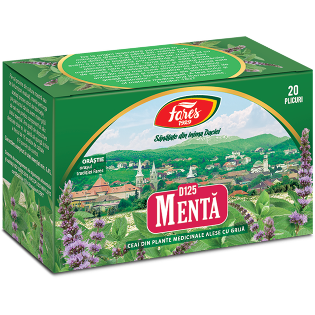 Poza produs Menta, D125, ceai la plic, Fares | 20 plicuri