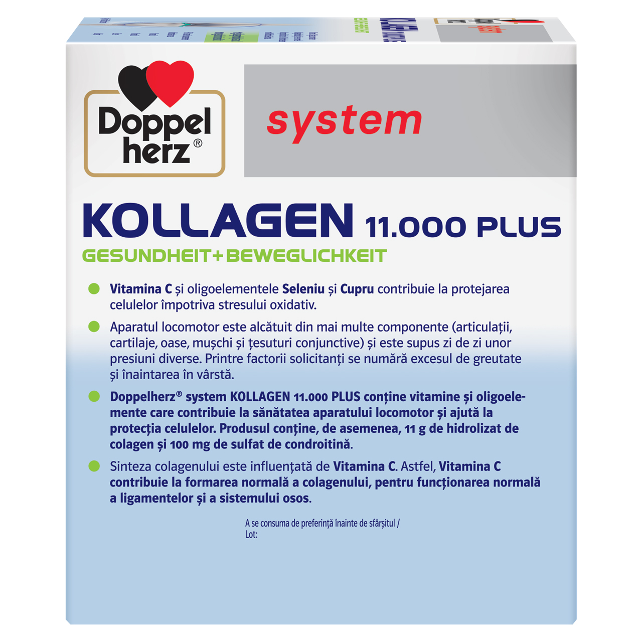 Kollagen 11.000 Plus, Doppelherz System | 36 flacoane — poza produs 4/5