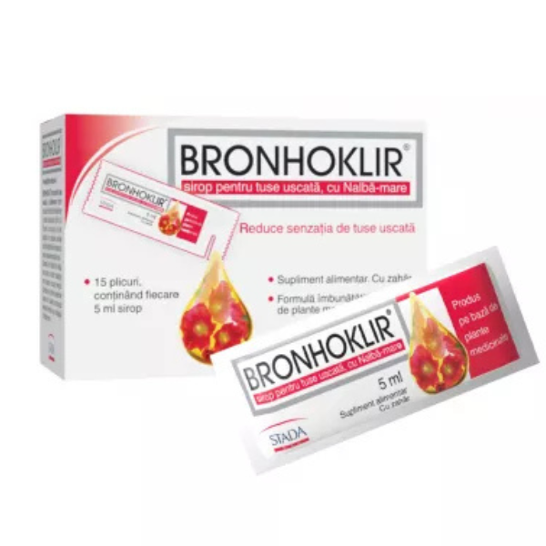 Poza produs Bronhoklir sirop pentru tuse uscata, Stada | 15 plicuri