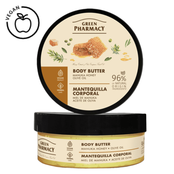 Poza produs Unt de corp Miere de Manuka si Ulei de Masline, Green Pharmacy | 200 ml