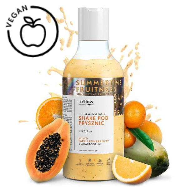 Poza produs Gel de dus So!Flow Shake Papaya si Portocala, Green Pharmacy | 400 ml