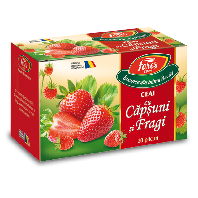 Poza produs Ceai cu capsuni si fragi, ceai la plic, Fares | 20 plicuri