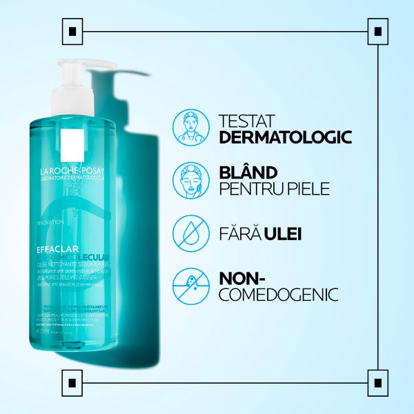 Gel de curatare pentru excesul de sebum Effaclar Supramolecular, La Roche-Posay | 400 ml — poza produs 12/16