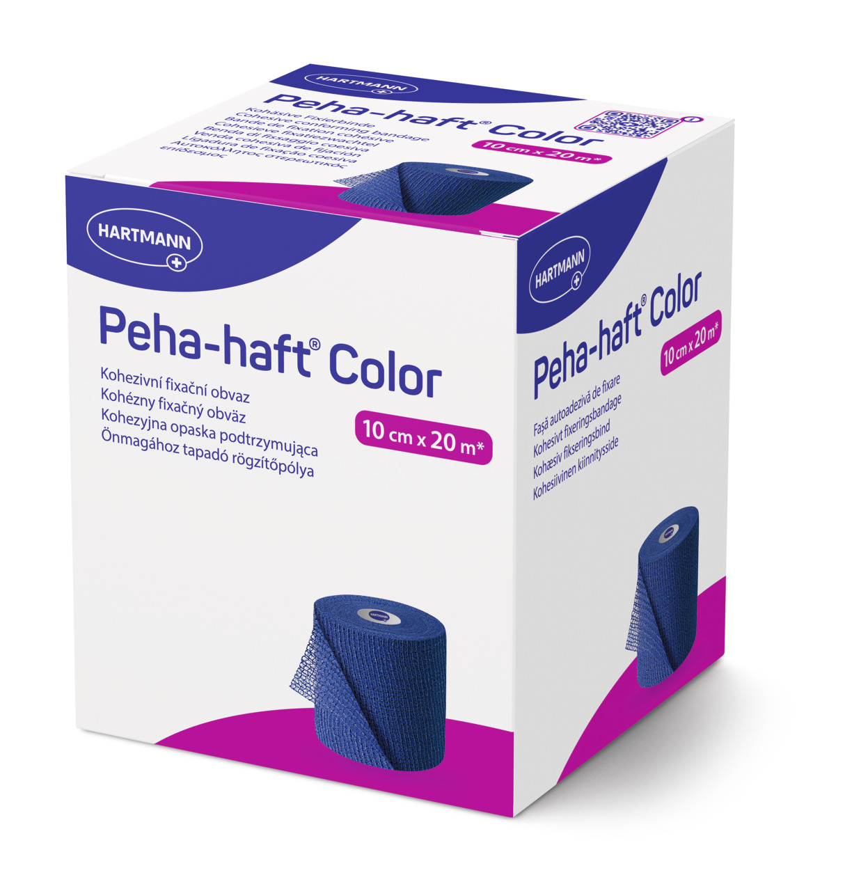 Poza produs Bandaj elastic autoadeziv albastru Peha-haft Color, 8 cm x 20 m, Hartmann