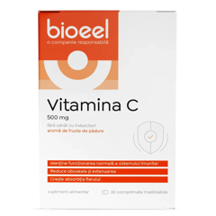 Vitamina C 500 mg, Bioeel | 30 comprimate masticabile