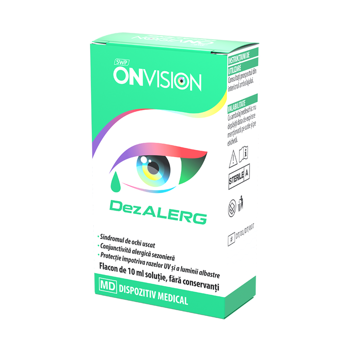 Poza produs Onvision Dezalerg solutie oftalmica pentru ochi uscati, Sun Wave Pharma | 10 ml
