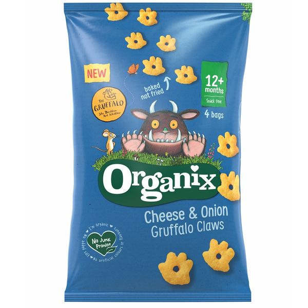 Figurine ecologice din porumb cu branza si ceapa 12 luni+ Gruffalo, Organix | 4x15 g — poza produs 1/2