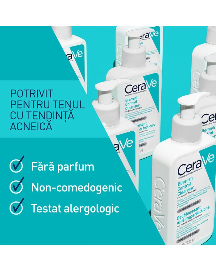 Poza produs Cerave gel de curatare spumant anti-imperfectiuni | 236 ml