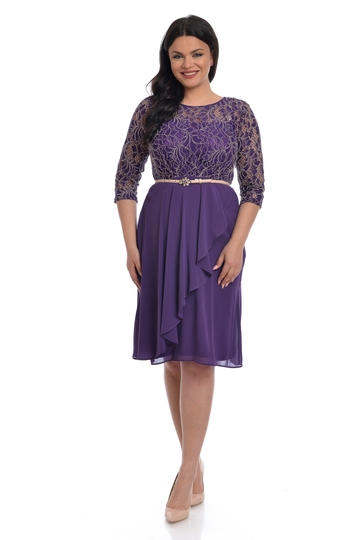 Poza produs Rochie bust dantela DV23R50 mov/crem, Dress to Impress | marimea 40