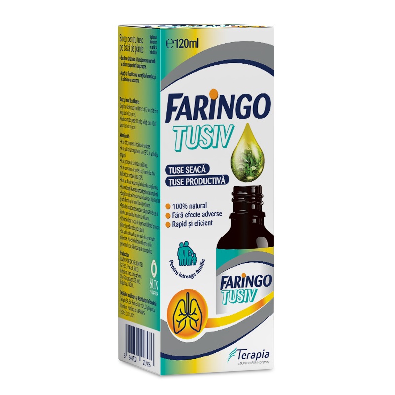Poza produs Sirop Faringo Tusiv, Terapia SA | 120 ml
