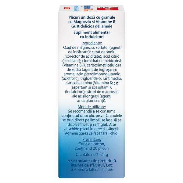 Magneziu 375 mg Direct + Vitaminele B6 + B12 + Acid folic, Doppelherz | 20 plicuri — poza produs 4/4