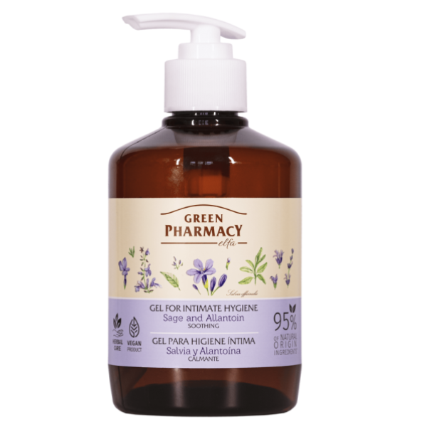 Poza produs Gel igiena intima cu efect calmant cu Salvie si Alantoina, Green Pharmacy | 370 ml
