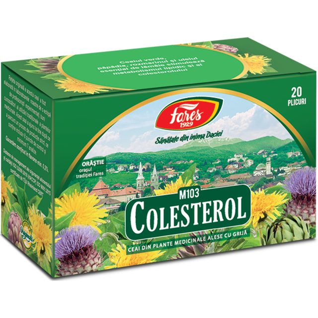 Poza produs Colesterol, M103, ceai la plic, Fares | 20 plicuri