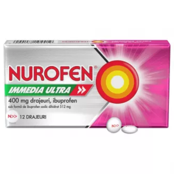 Poza produs Nurofen Immedia Ultra 400 mg, Reckitt Benckiser | 12 drajeuri