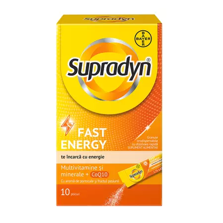 Poza produs Supradyn Fast Energy cu Coenzima Q 10, Bayer | 10 plicuri