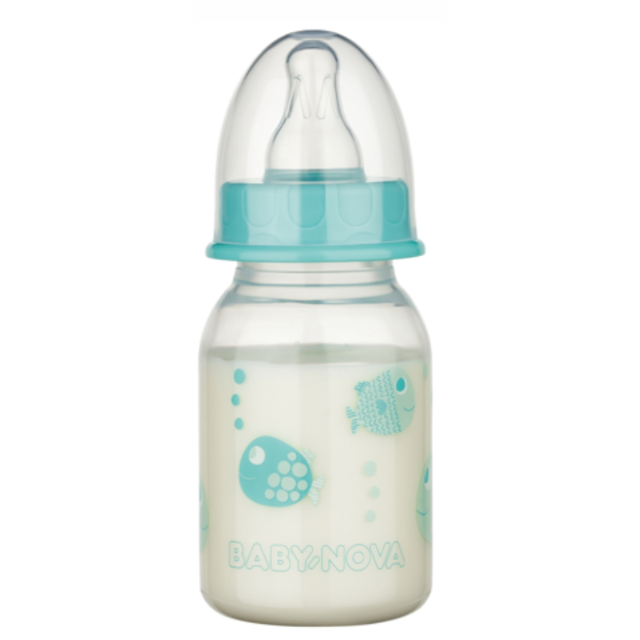 Biberon PP decorat, tetina rotunda S, slow, 46010, Baby Nova | 120 ml — poza produs 3/3