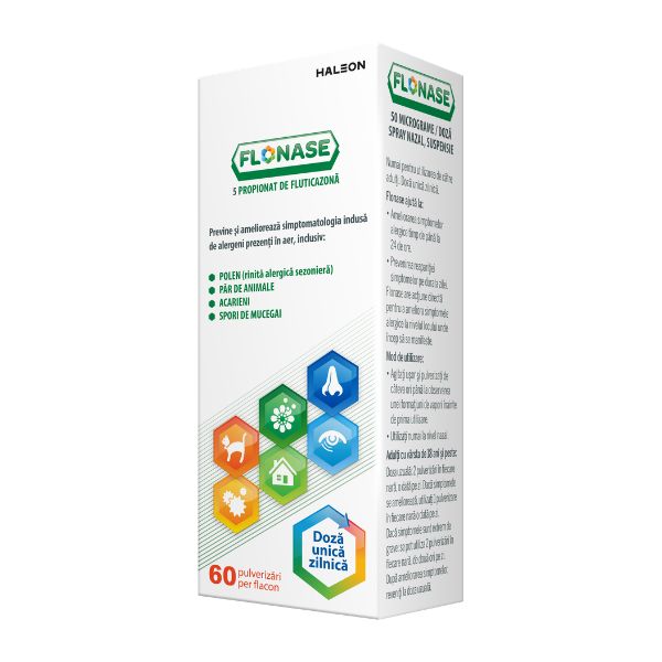Poza produs Flonase spray nazal, 50 micrograme/doza, 60 pulverizari, Haleon