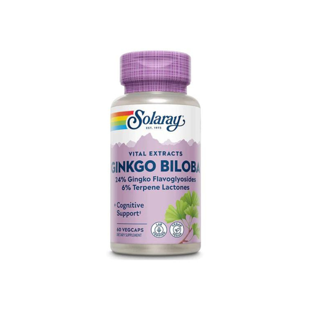 Poza produs Ginkgo Biloba 60mg Solaray, Secom | 60 capsule