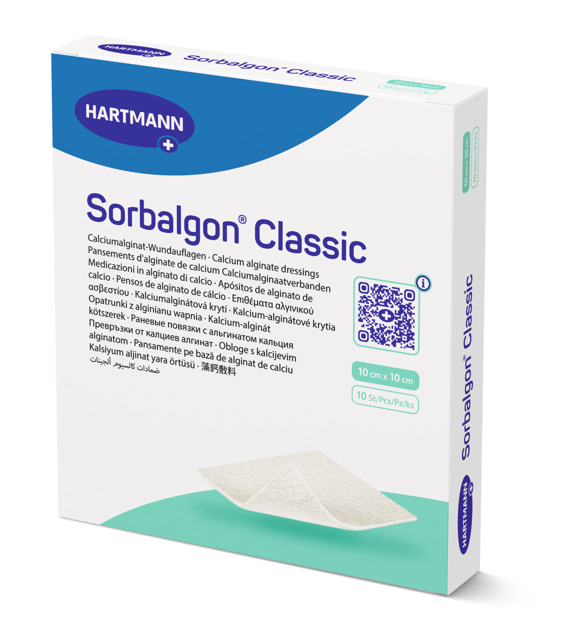 Poza produs Pansament Sorbalgon, 10 x 10 cm, Hartmann | 10 bucati
