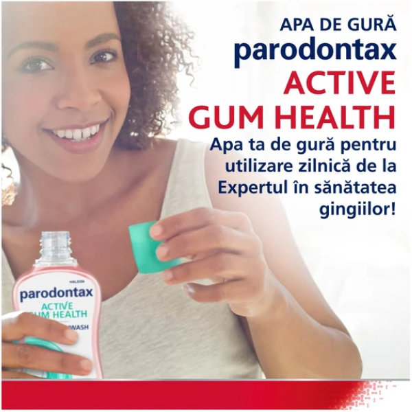 Poza produs Apa de gura Parodontax Active Gum Helth Fresh Mint, Glaxo | 500 ml