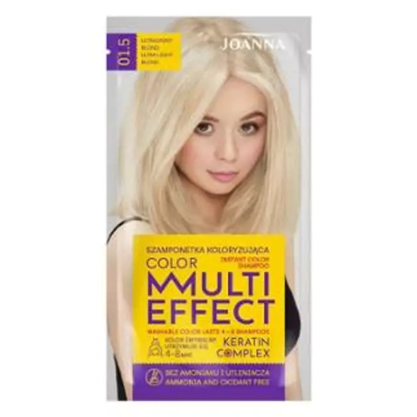 Poza produs Sampon nuantator cu keratina Multi Effect Color 01.5 Blond Ultra deschis, Joanna | 35 g