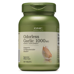 Odorless Garlic 1000 mg, Usturoi Inodor, GNC | 100 tablete
