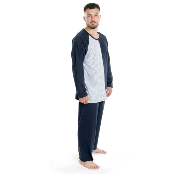 Poza produs Pijama barbati AT2349 bleumarin/alb imprimat, Andana | marimea M