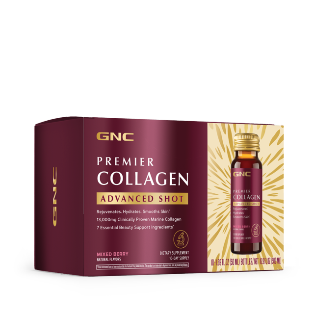 Poza produs GNC Premier Collagen Advanced Shot  | 10 x 50 ml