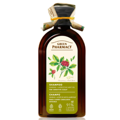 Sampon pentru varfuri despicate si scalp gras cu Ginseng, Green Pharmacy | 350 ml