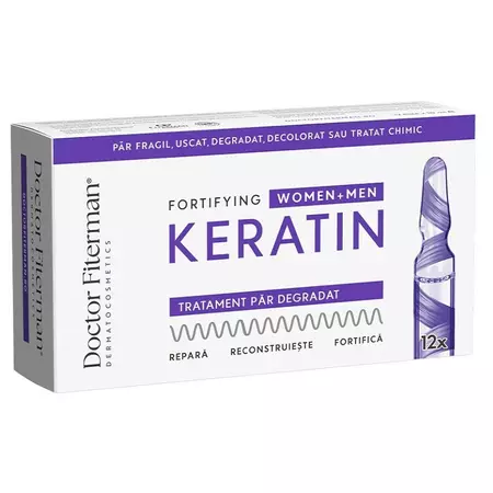 Poza produs Fortifying Keratin tratament pentru par fragil, Fiterman Pharma | 12 fiole