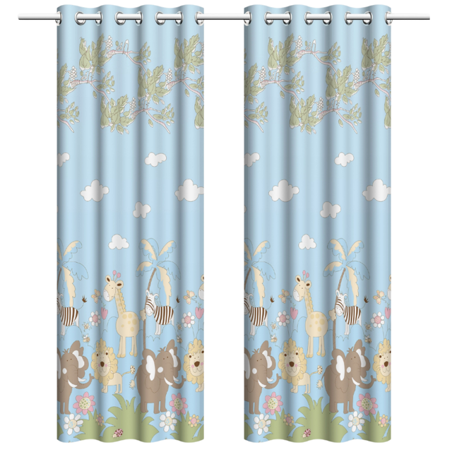 Poza produs Draperie copii ZOO Bleu, Perpetuum | 140 x 245 cm