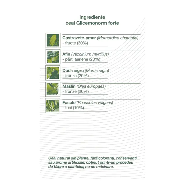 Poza produs Ceai Glicemonorm Forte, Dacia Plant | 50 g