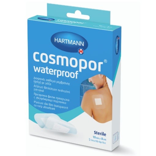 Poza produs PLASTURE STERIL 10X8CM COSMOPOR E X 5BUC