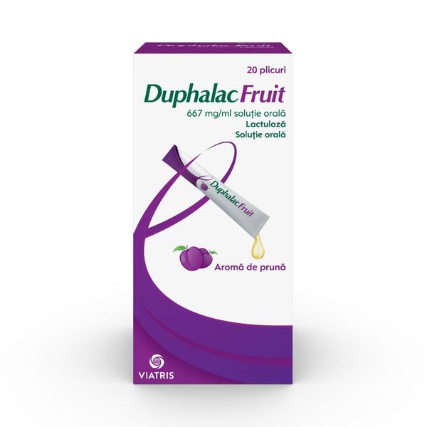 Poza produs Duphalac Fruit 667 mg/ml, Viatris | 20 plicuri