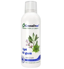 Apa de gura cu salvie si argila GennaDent, Vivanatura | 500 ml