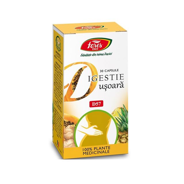 Poza produs Digestie Usoara, D57, Fares | 30 capsule