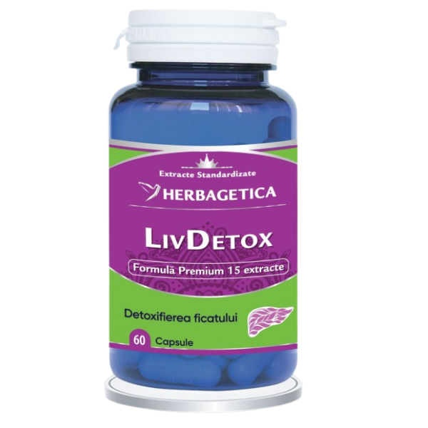 Poza produs LivDetox, Herbagetica | 60 capsule