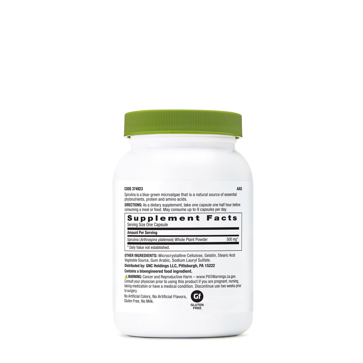 Poza produs GNC SPIRULINA 500MG 90COMPR 422867